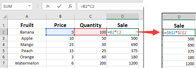 절대 참조로 수식 고정하기
